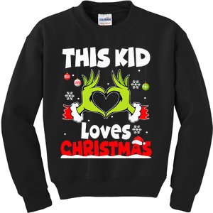 This Loves Christmas Xmas Santa Kids Sweatshirt