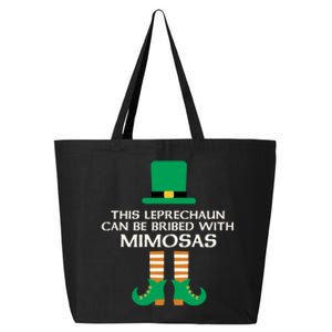 This Leprechaun Can Be Bribed With Mimosas Funny Saint Paddy Gift 25L Jumbo Tote