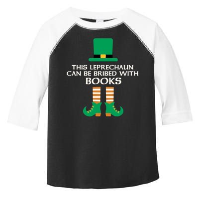 This Leprechaun Can Be Bribed With Books Read St Paddy Day Gift Toddler Fine Jersey T-Shirt