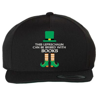This Leprechaun Can Be Bribed With Books Read St Paddy Day Gift Wool Snapback Cap