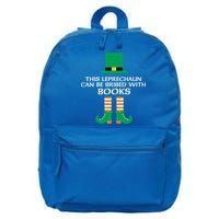 This Leprechaun Can Be Bribed With Books Read St Paddy Day Gift 16 in Basic Backpack