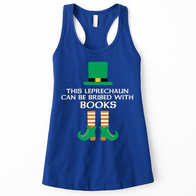This Leprechaun Can Be Bribed With Books Read St Paddy Day Gift Womens Tank Top
