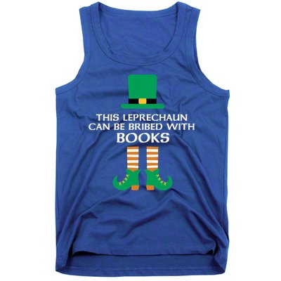 This Leprechaun Can Be Bribed With Books Read St Paddy Day Gift Tank Top