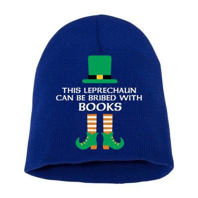 This Leprechaun Can Be Bribed With Books Read St Paddy Day Gift Short Acrylic Beanie