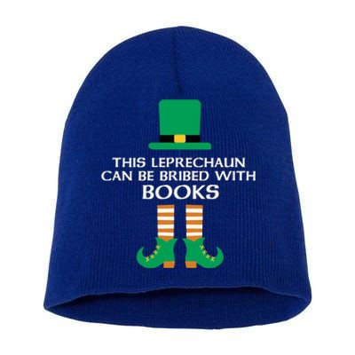 This Leprechaun Can Be Bribed With Books Read St Paddy Day Gift Short Acrylic Beanie