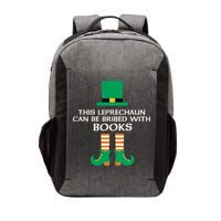 This Leprechaun Can Be Bribed With Books Read St Paddy Day Gift Vector Backpack