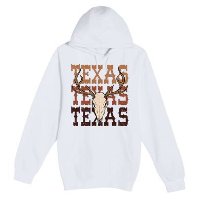 Texas Longhorn Cowboy Cowgirl Western Texas Premium Pullover Hoodie