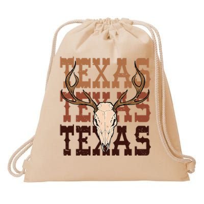 Texas Longhorn Cowboy Cowgirl Western Texas Women Men Drawstring Bag