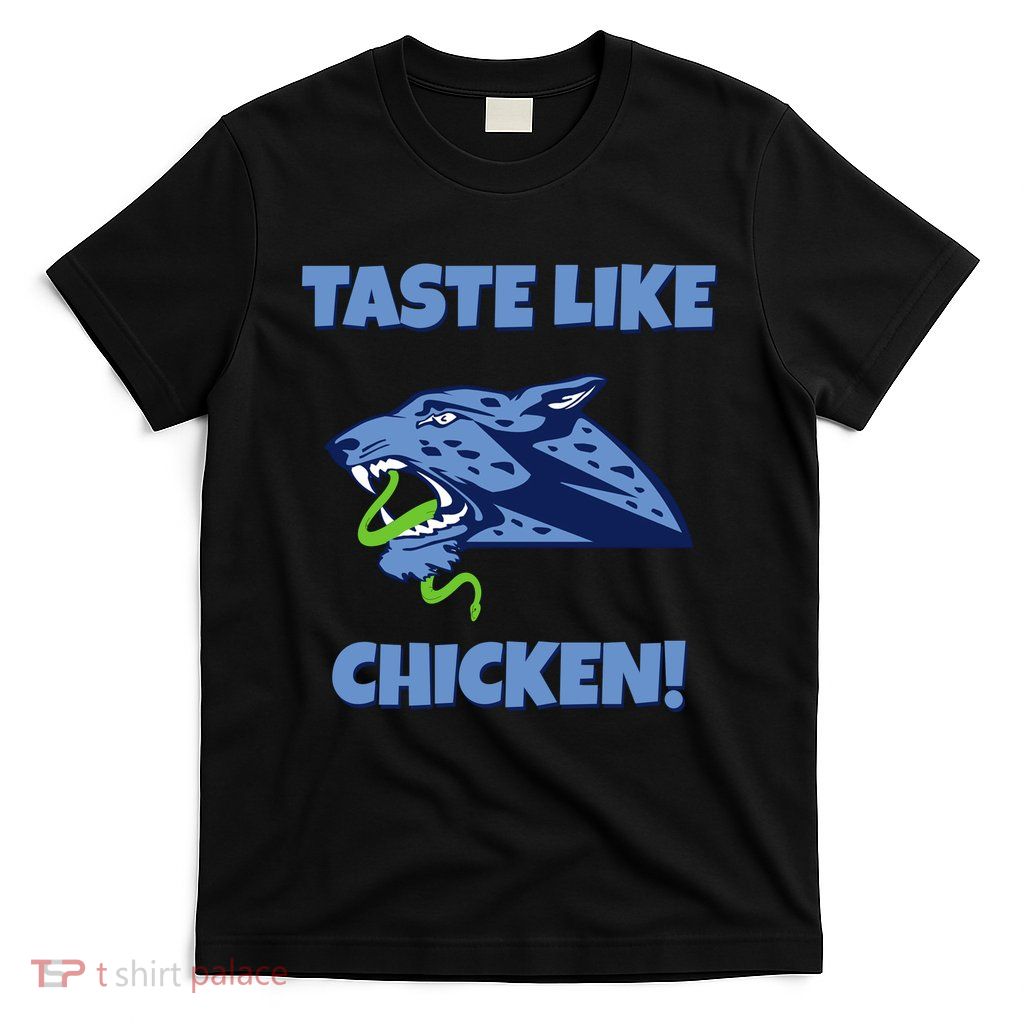 Taste Like Chicken Football Panther Eating Snake Football Rivals T-Shirt