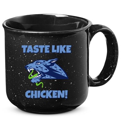 Taste Like Chicken Football Panther Eating Snake Football Rivals 15oz Campfire Ceramic Mug