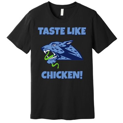 Taste Like Chicken Football Panther Eating Snake Football Rivals Premium T-Shirt