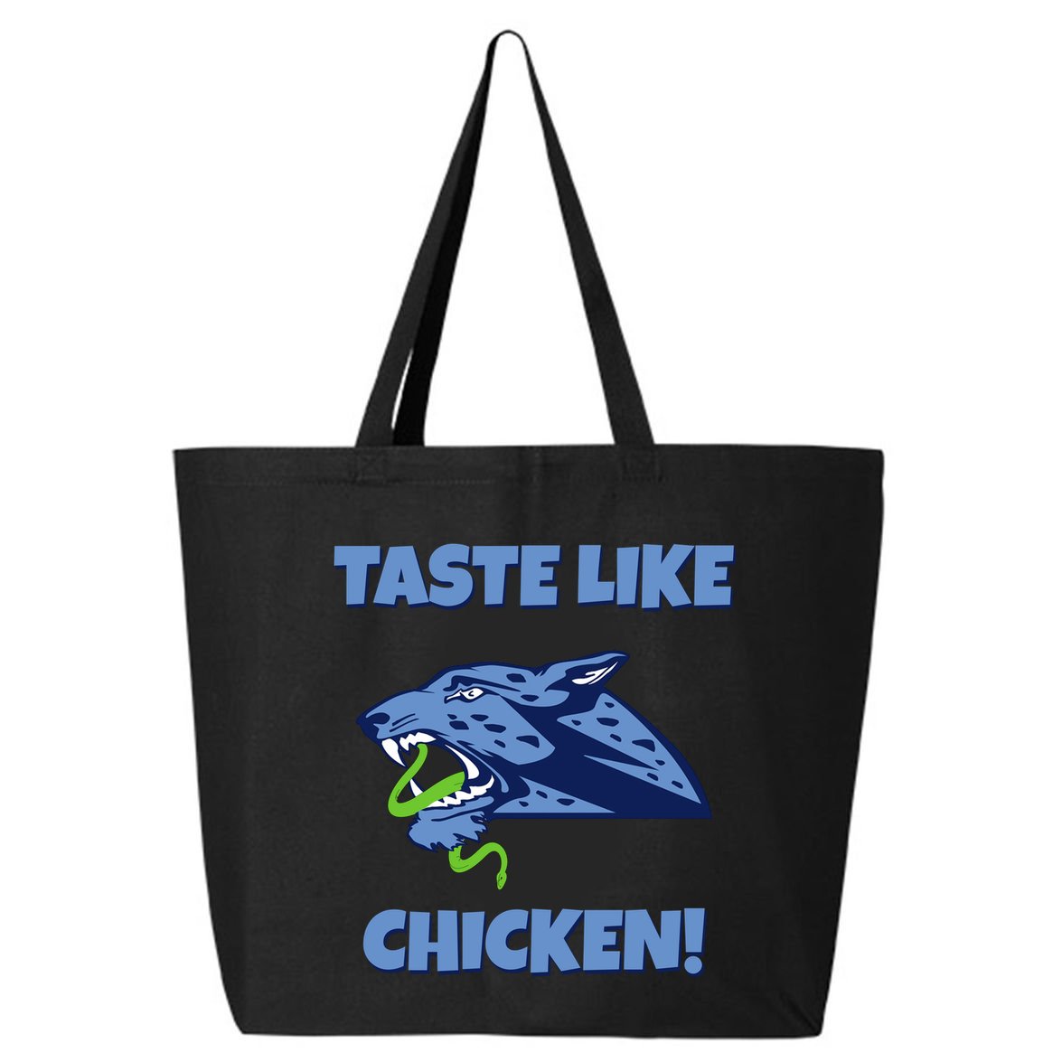Taste Like Chicken Football Panther Eating Snake Football Rivals 25L Jumbo Tote