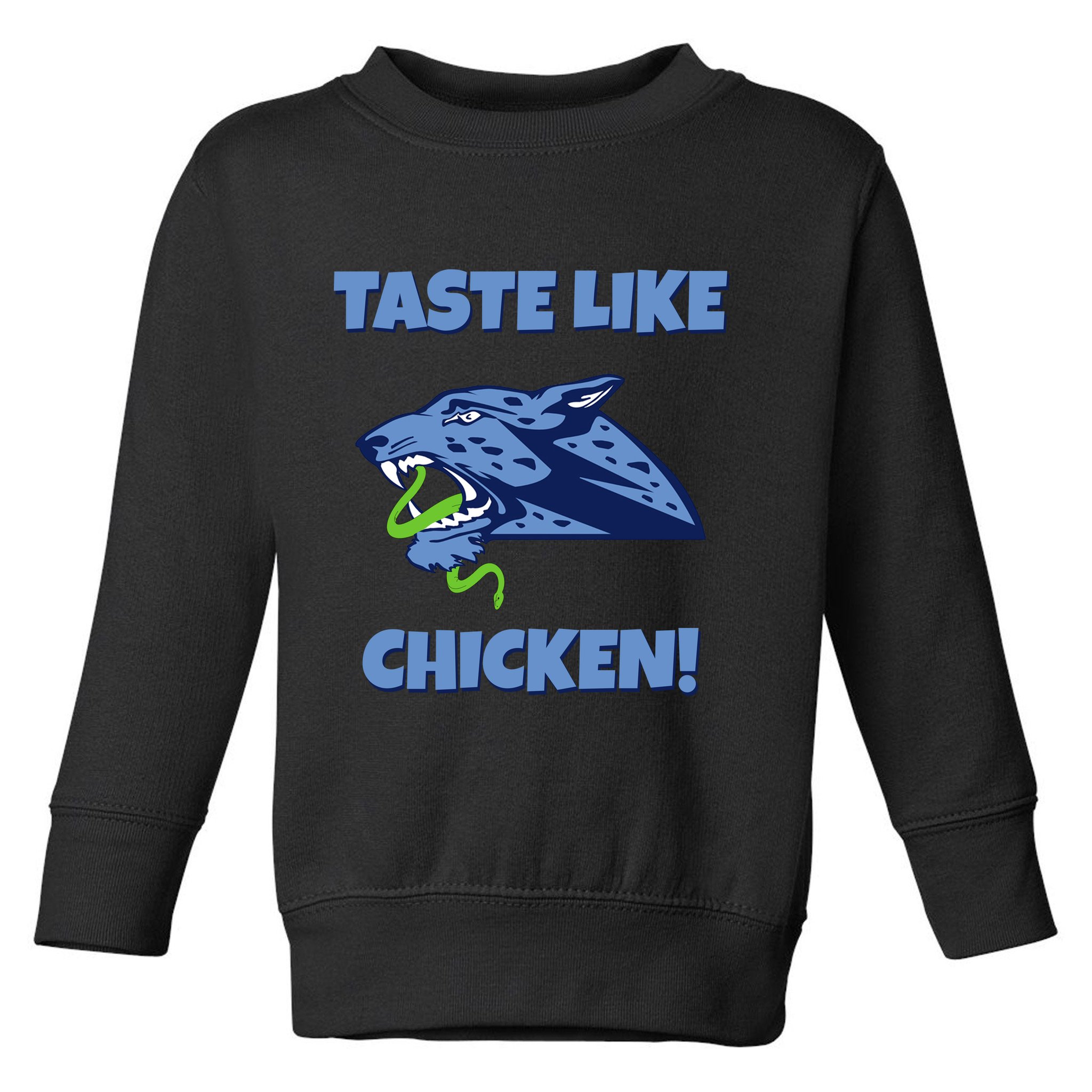 Taste Like Chicken Football Panther Eating Snake Football Rivals Toddler Sweatshirt