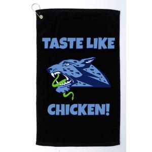 Taste Like Chicken Football Panther Eating Snake Football Rivals Platinum Collection Golf Towel