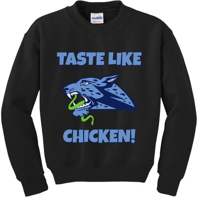 Taste Like Chicken Football Panther Eating Snake Football Rivals Kids Sweatshirt