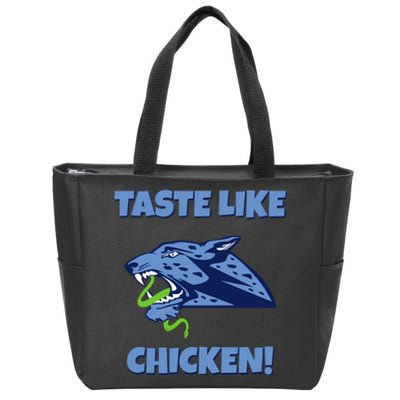 Taste Like Chicken Football Panther Eating Snake Football Rivals Zip Tote Bag