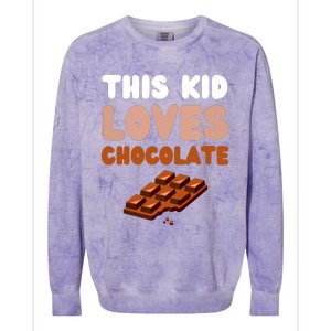 This Loves Chocolate Fun Novelty Funny Food Colorblast Crewneck Sweatshirt