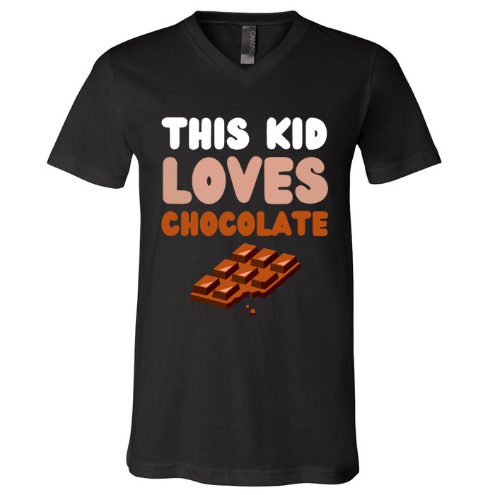 This Loves Chocolate Fun Novelty Funny Food V-Neck T-Shirt