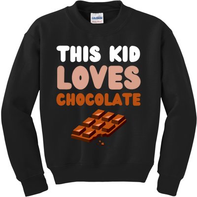 This Loves Chocolate Fun Novelty Funny Food Kids Sweatshirt