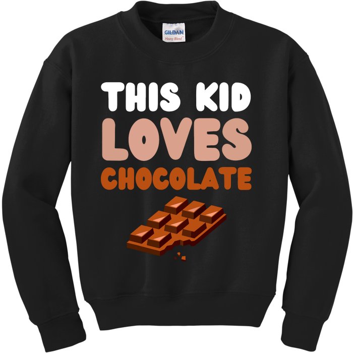 This Loves Chocolate Fun Novelty Funny Food Kids Sweatshirt