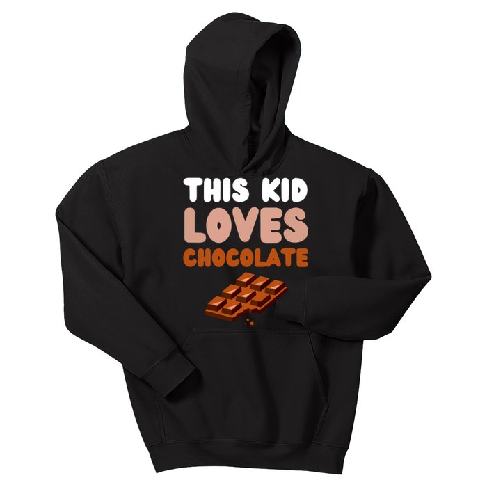 This Loves Chocolate Fun Novelty Funny Food Kids Hoodie