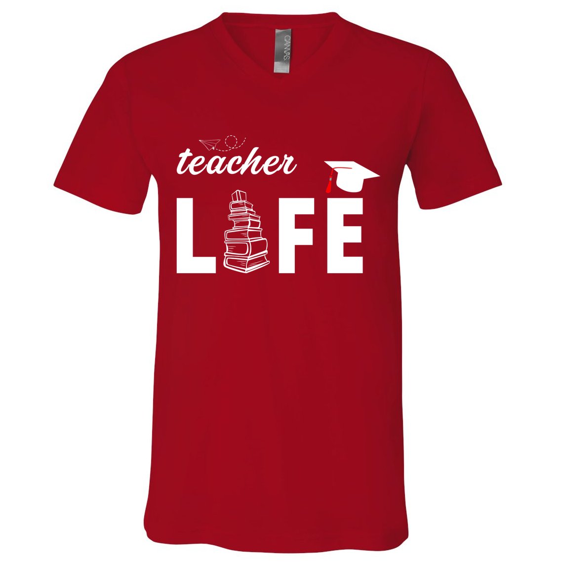 Teacher Life Cute V-Neck T-Shirt