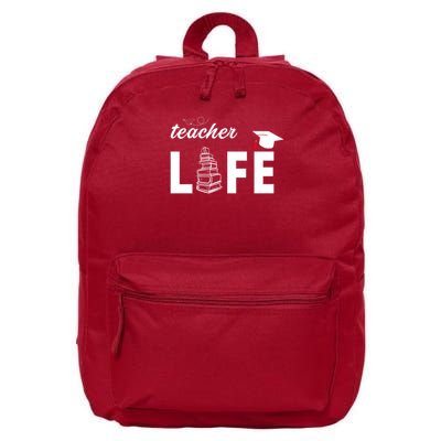 Teacher Life Cute 16 in Basic Backpack