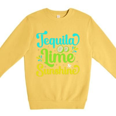 Tequila & Lime Cinco De Mayo T Premium Crewneck Sweatshirt