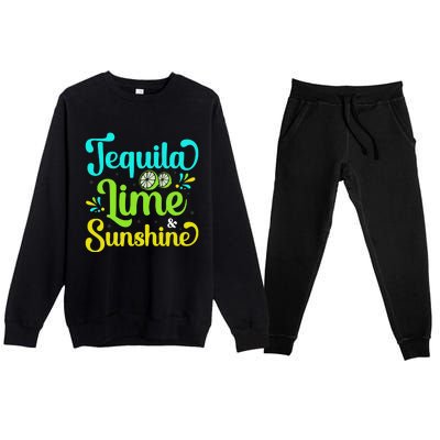 Tequila & Lime Cinco De Mayo T Premium Crewneck Sweatsuit Set