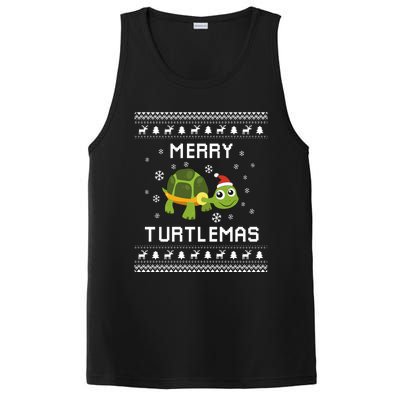 Turtle Lover Christmas Ugly Xmas Turtle Sweater Gift PosiCharge Competitor Tank