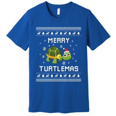 Turtle Lover Christmas Ugly Xmas Turtle Sweater Gift Premium T-Shirt