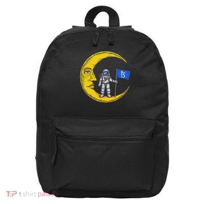 Tezos Logo Crypto Flag On Moon To Hodl Xtz Bull Market 16 in Basic Backpack