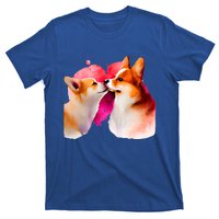 Two Loving Corgis In Love Heart Valentine's Day Dog Corgi Cool Gift T-Shirt