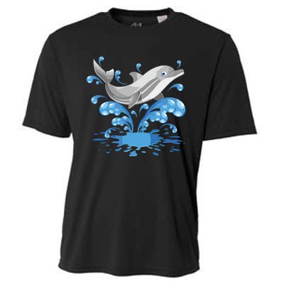 This Loves Dolphins Cute Funny Cooling Performance Crew T-Shirt