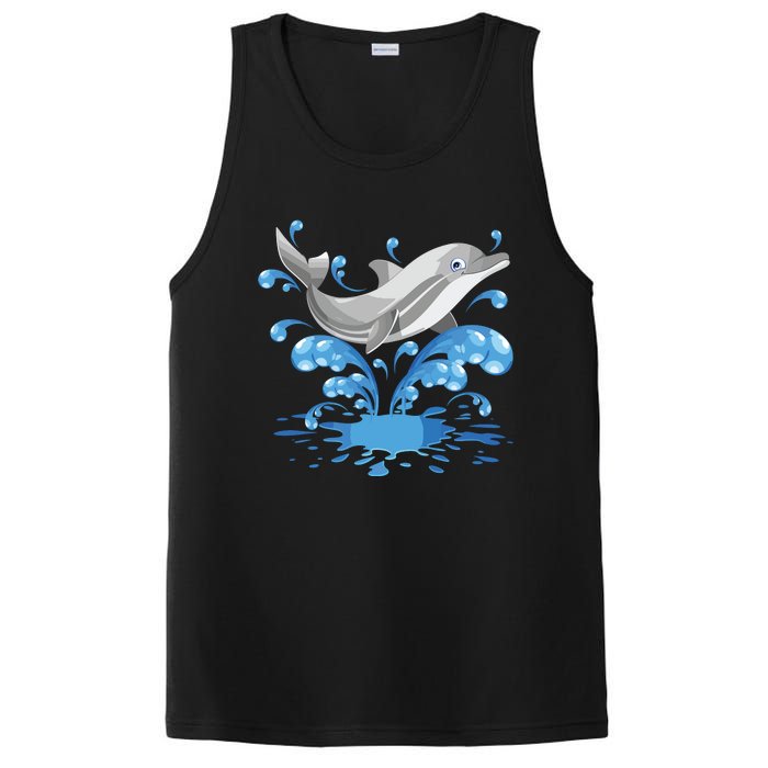 This Loves Dolphins Cute Funny PosiCharge Competitor Tank