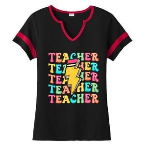 Teacher Last Day Of School Ladies Halftime Notch Neck Tee