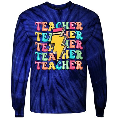 Teacher Last Day Of School Tie-Dye Long Sleeve Shirt