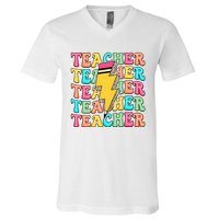 Teacher Last Day Of School V-Neck T-Shirt