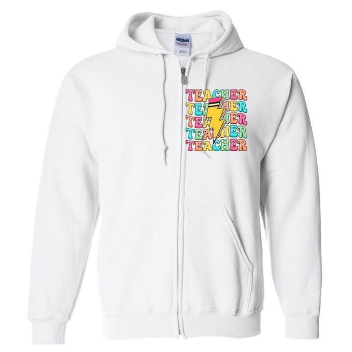 Teacher Last Day Of School Full Zip Hoodie