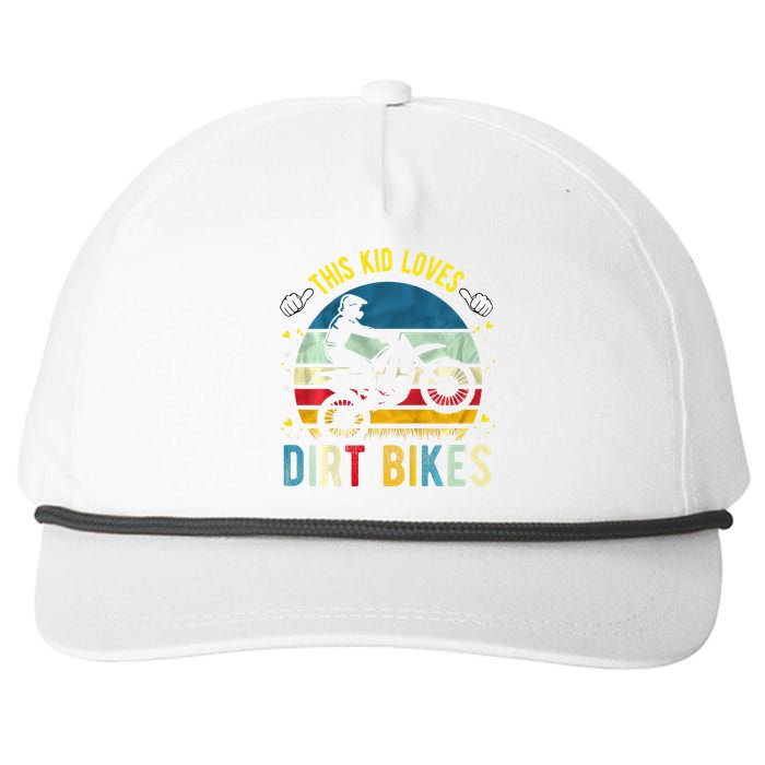 This Loves Dirt Bikes Motocross Dirt Bike Snapback Five-Panel Rope Hat