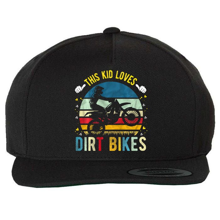 This Loves Dirt Bikes Motocross Dirt Bike Wool Snapback Cap