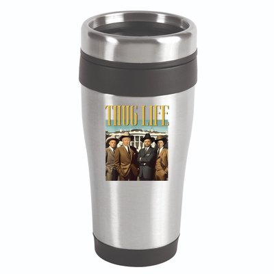 Thug Life Donald Trump Jd Vance Rfk Kennedy Elon 16oz Travel Tumbler