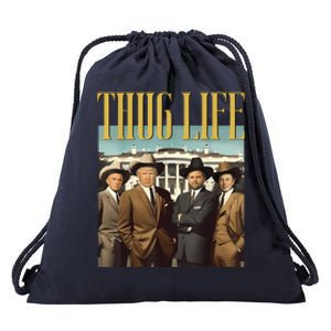 Thug Life Donald Trump Jd Vance Rfk Kennedy Elon Drawstring Bag