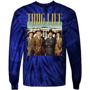 Thug Life Donald Trump Jd Vance Rfk Kennedy Elon Tie-Dye Long Sleeve Shirt