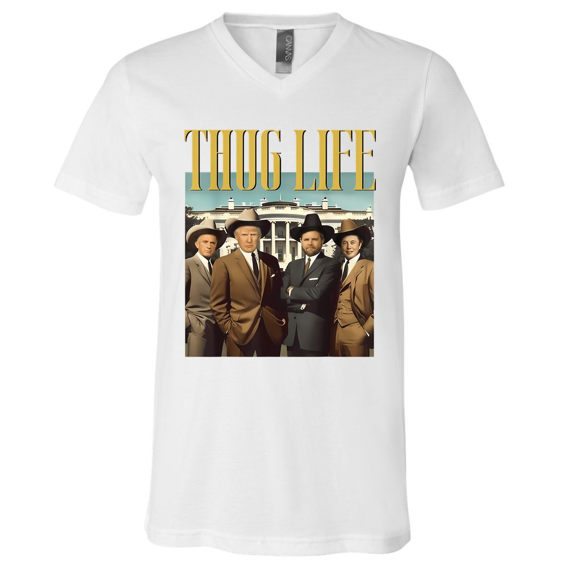 Thug Life Donald Trump Jd Vance Rfk Kennedy Elon V-Neck T-Shirt