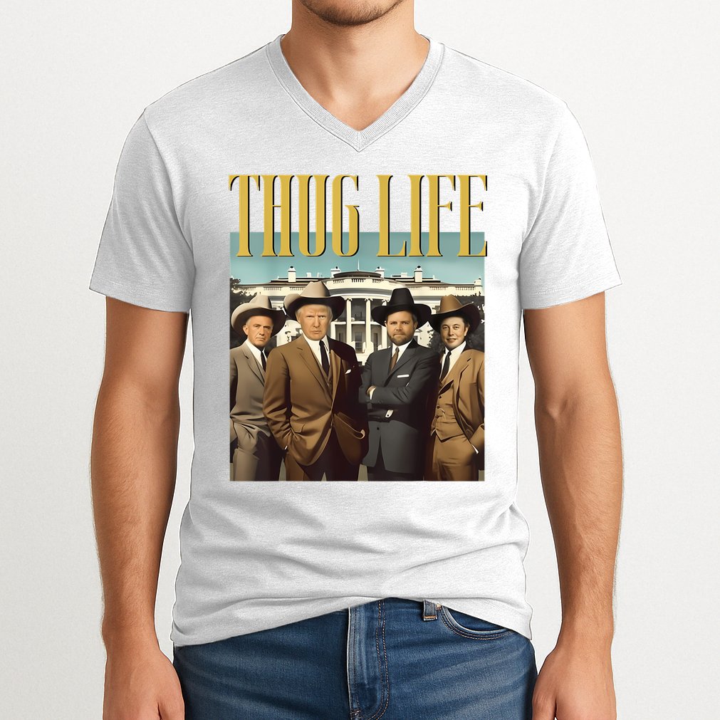 Thug Life Donald Trump Jd Vance Rfk Kennedy Elon V-Neck T-Shirt