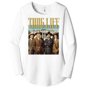 Thug Life Donald Trump Jd Vance Rfk Kennedy Elon Women's Perfect Tri Tunic Long Sleeve Shirt