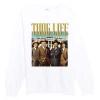 Thug Life Donald Trump Jd Vance Rfk Kennedy Elon Premium Crewneck Sweatshirt