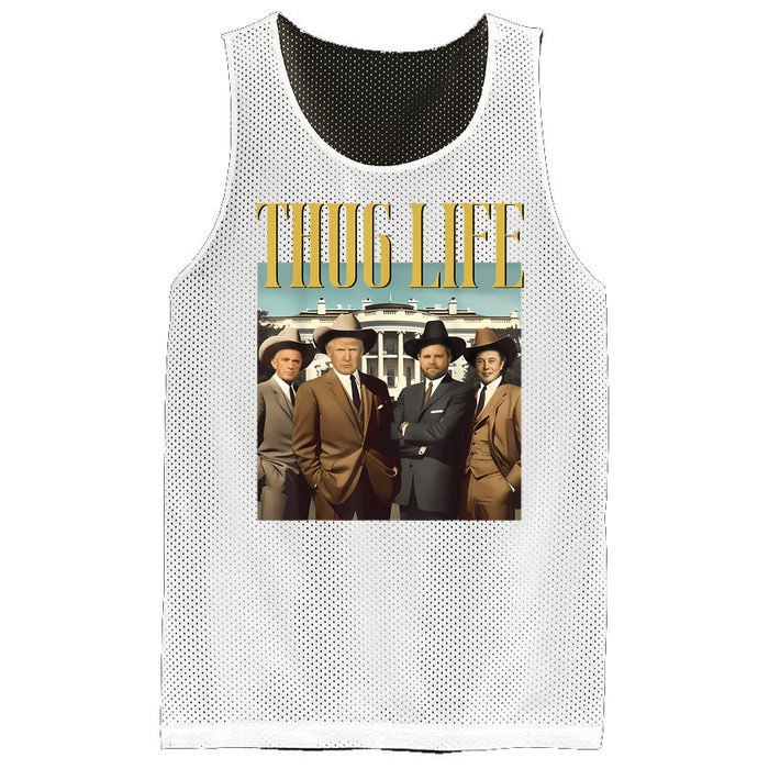 Thug Life Donald Trump Jd Vance Rfk Kennedy Elon Mesh Reversible Basketball Jersey Tank