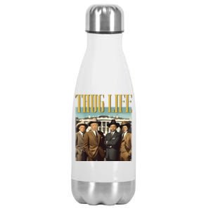 Thug Life Donald Trump Jd Vance Rfk Kennedy Elon Stainless Steel Insulated Water Bottle